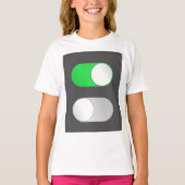 Aan en Uit Meisjes T-shirt (Voorkant)