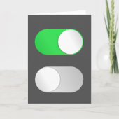 Aan en uit Wenskaarten Kaart (Voorkant)