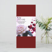 Aan geliefde vrouw, gelukkige Valentijnsdag  (Staand voorkant)