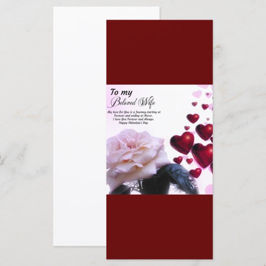 Aan geliefde vrouw, gelukkige Valentijnsdag  (Voorkant / Achterkant)