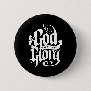 Aan God zij de Eer Jezus Christelijk Kerstfeest  Ronde Button 5,7 Cm