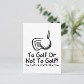 Aan Golf of niet aan Golf Briefkaart (Staand voorkant)