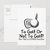 Aan Golf of niet aan Golf Briefkaart (Voorkant / Achterkant)