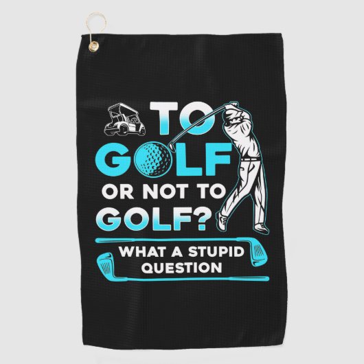 Aan Golf of niet aan Golf Golfhanddoek (Voorkant)