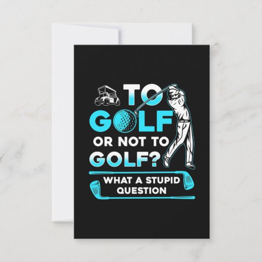 Aan Golf of niet aan Golf RSVP Kaartje (Voorkant)