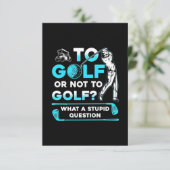 Aan Golf of niet aan Golf RSVP Kaartje (Staand voorkant)