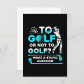 Aan Golf of niet aan Golf RSVP Kaartje (Voorkant / Achterkant)