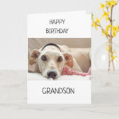 AAN GRANDSON OP BIRTHDAY! KAART (Gele Bloem)