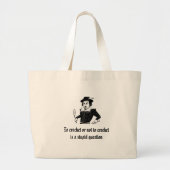 "Aan haakwerk of niet aan haakwerk": snijtas Grote Tote Bag (Voorkant)