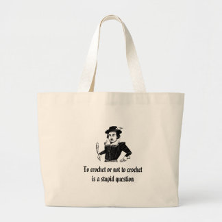 "Aan haakwerk of niet aan haakwerk": snijtas Grote Tote Bag