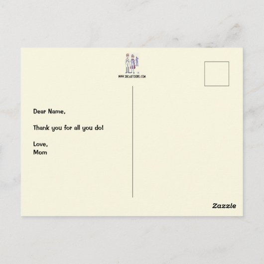 Aan Heroën Postkaart (Achterkant)