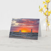 Aan het begin van de zonsondergang kaart (Gele Bloem)