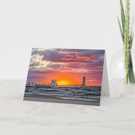 Aan het begin van de zonsondergang kaart (Voorkant)