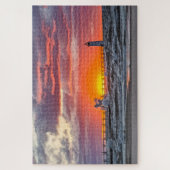 Aan het begin van de zonsondergang legpuzzel (Verticaal)