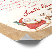 Aan het bureau van Santa Claus Sled Santa Letter Poster (Hoek)