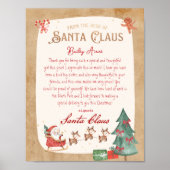 Aan het bureau van Santa Claus Sled Santa Letter Poster (Voorkant)