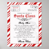 Aan het bureau van Santa Claus Telegram Santa Lett Poster (Voorkant)