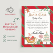 Aan het bureau van Santa Claus Telegram Santa Lett Poster