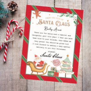 Aan het bureau van Santa Claus Telegram Santa Lett Poster