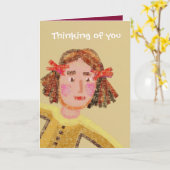 Aan het denken aan jou kaart (Gele Bloem)
