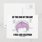 Aan het eind van de dag voel ik me als kwallen briefkaart (Voorkant / Achterkant)