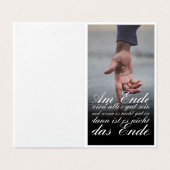 Aan het einde komt alles goed kaart (Buitenkant ongevouwen)