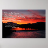 Aan het einde van de dag...inspirerend poster (Voorkant)