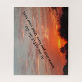 Aan het Einde van de Dag Zonsondergang Inspirerend Legpuzzel (Verticaal)