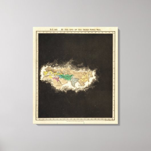 Aan het einde van de derde Punische Oorlog 146 BC Canvas Afdruk (Voorkant)