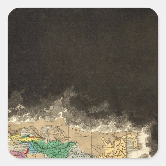 Aan het einde van de derde Punische Oorlog 146 BC Vierkante Sticker (Voorkant)