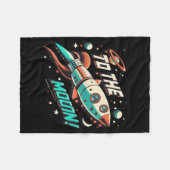  aan het maanraketschip fleece deken (Voorkant (Horizontaal))