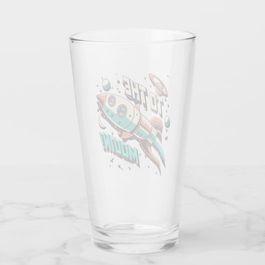  aan het maanraketschip glas (Achterkant)