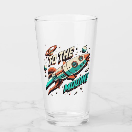 aan het maanraketschip glas (Voorkant)