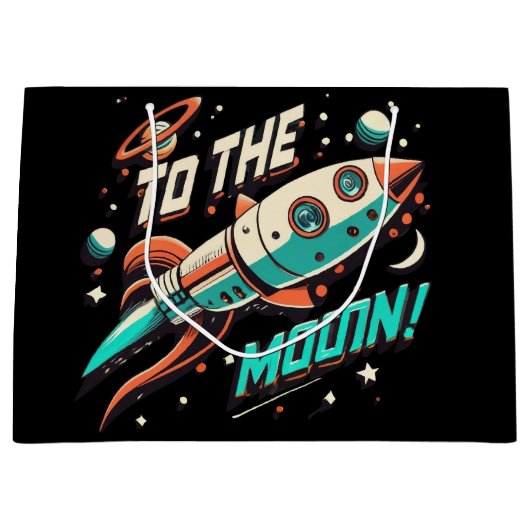 aan het maanraketschip groot cadeauzakje (Voorkant)