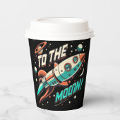  aan het maanraketschip papieren bekers (Voorkant)
