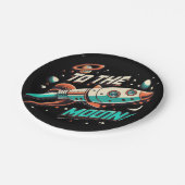 aan het maanraketschip papieren bordje (Gekanteld)