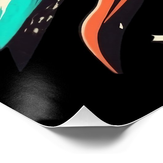  aan het maanraketschip perfect poster (Hoek)