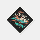 aan het maanraketschip servet (Hoek)