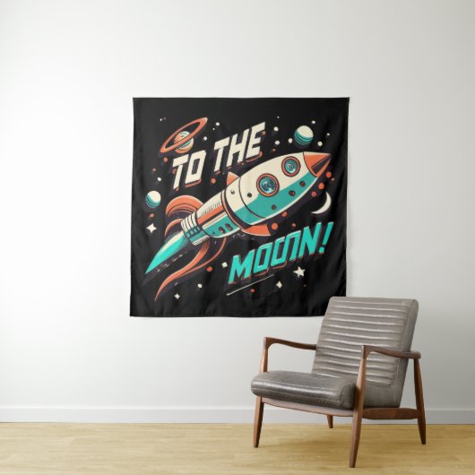 aan het maanraketschip wandkleed (In situ)