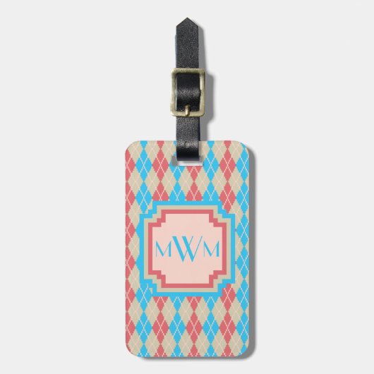 Aan het strand Argyle bagagelabel (Voorkant verticaal)