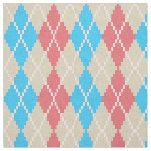 Aan het strand Argyle stof (Swatch)
