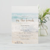 Aan het strand bruiloft Seaside / Oceanside bruilo Kaart (Staand voorkant)