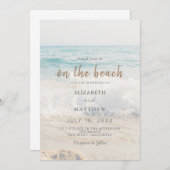 Aan het strand bruiloft Seaside / Oceanside bruilo Kaart (Voorkant / Achterkant)