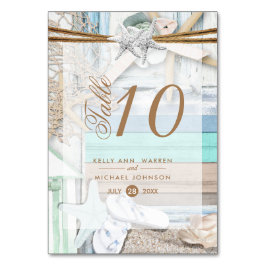 Aan het strand bruiloft - Tafel Kaart