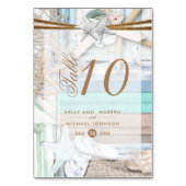 Aan het strand bruiloft - Tafel Kaart (Voorkant)