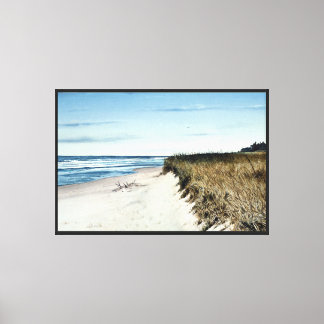 Aan het strand canvas afdruk