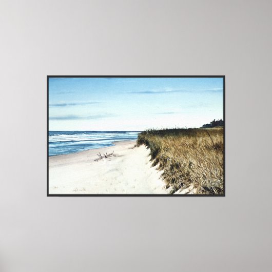 Aan het strand canvas afdruk (Voorkant)