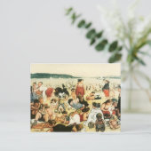 Aan het strand -  motief - Zille Briefkaart (Staand voorkant)