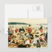 Aan het strand -  motief - Zille Briefkaart (Voorkant / Achterkant)