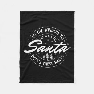 Aan het venster aan de muur tot de Kerstman deze H Fleece Deken